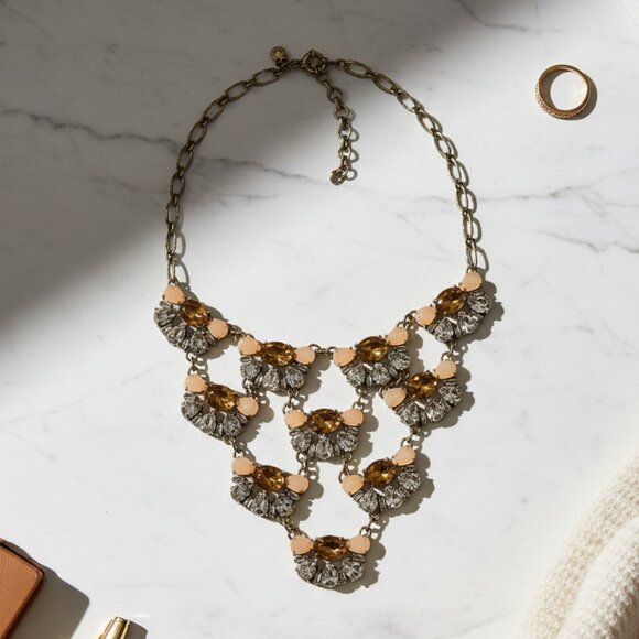 J.Crew 19" bib statement necklace EUC - Picture 2 of 3